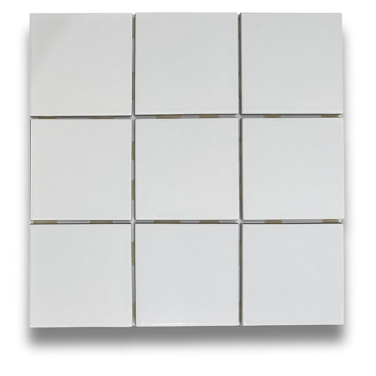 Wavy White Matt 100x100mm