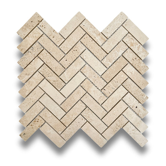 Herringbone Trav Classic Honed 25x75mm