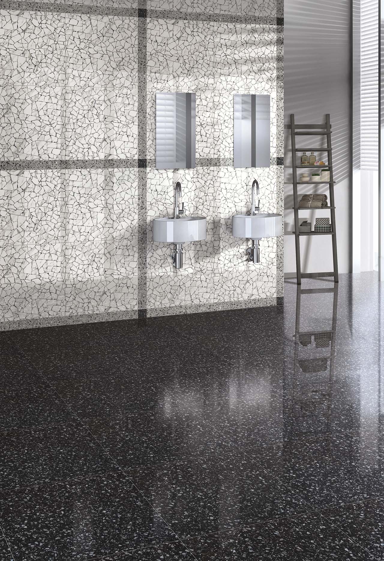Terrazzo Venezia Nero Polished 600x1200mm