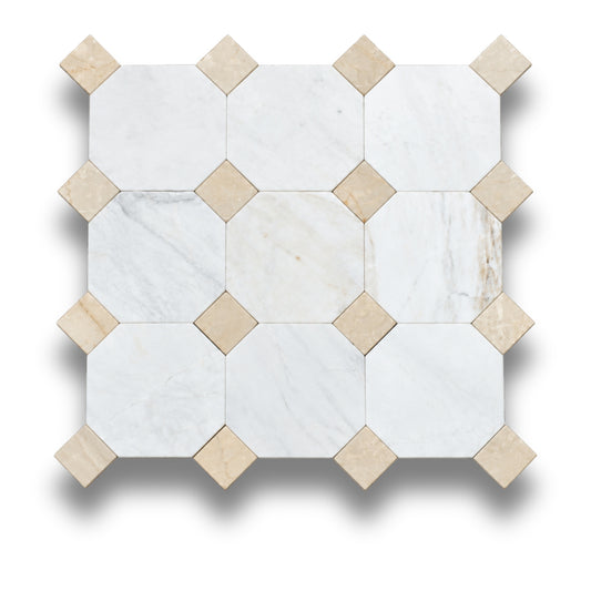 Bianco Oro Light w/Botticino Tumbled