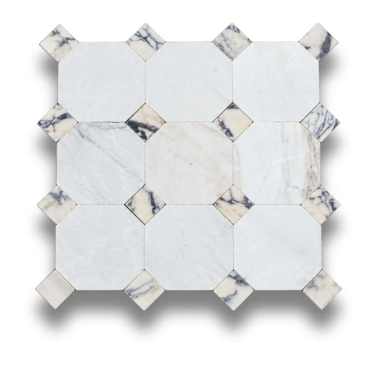 Bianco Oro Light w/Calacatta Viola Tumbled