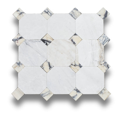Bianco Oro Light w/Calacatta Viola Tumbled