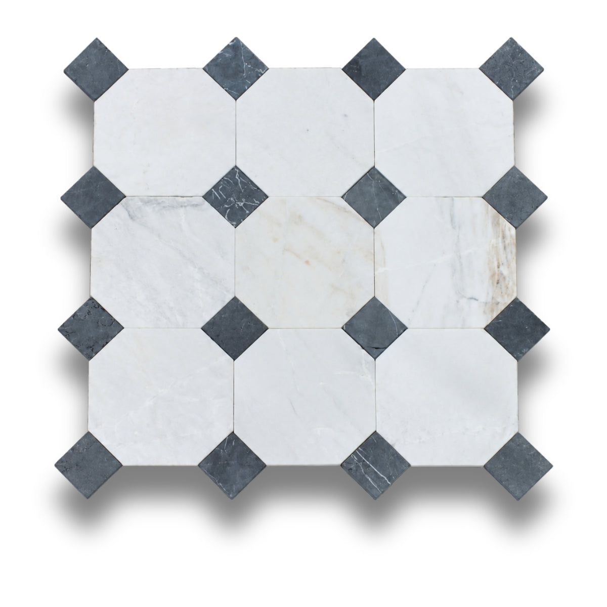 Bianco Oro Light w/Nero Marquina Tumbled