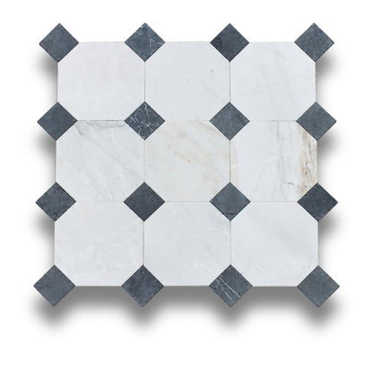 Bianco Oro Light w/Nero Marquina Tumbled