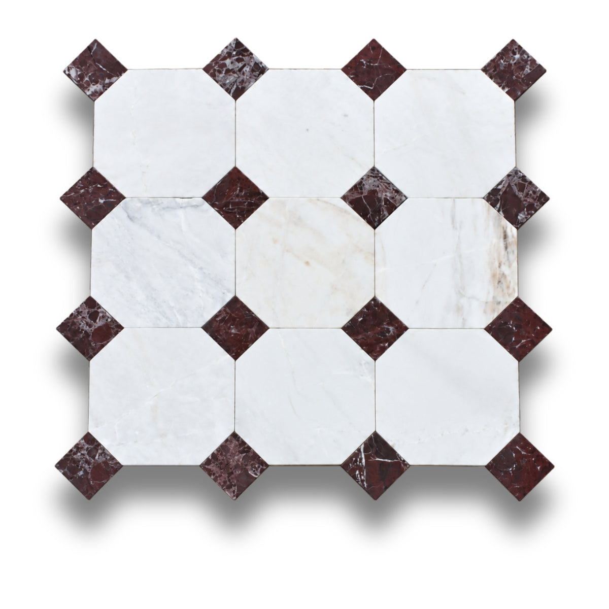 Bianco Oro Light w/Rosso Levanto Tumbled