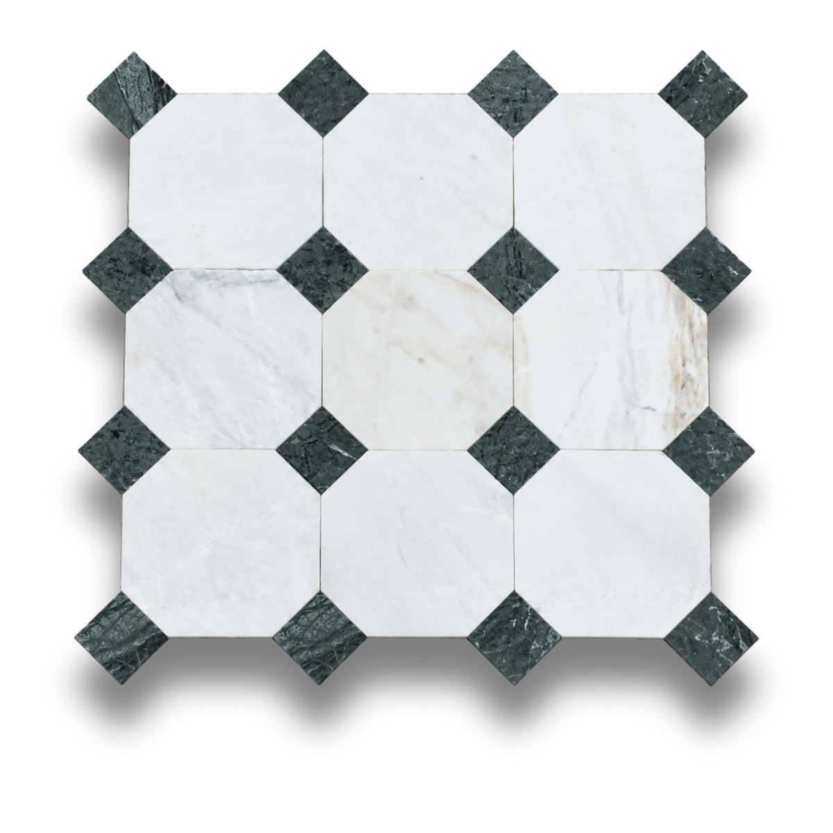 Bianco Oro Light w/Taj Green Tumbled