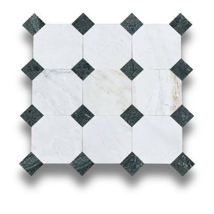 Bianco Oro Light w/Taj Green Tumbled
