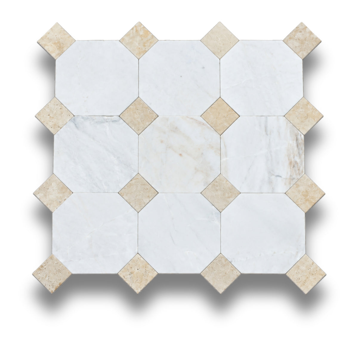 Bianco Oro Light w/Travertine Classico Tumbled