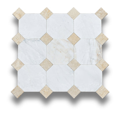 Bianco Oro Light w/Travertine Classico Tumbled