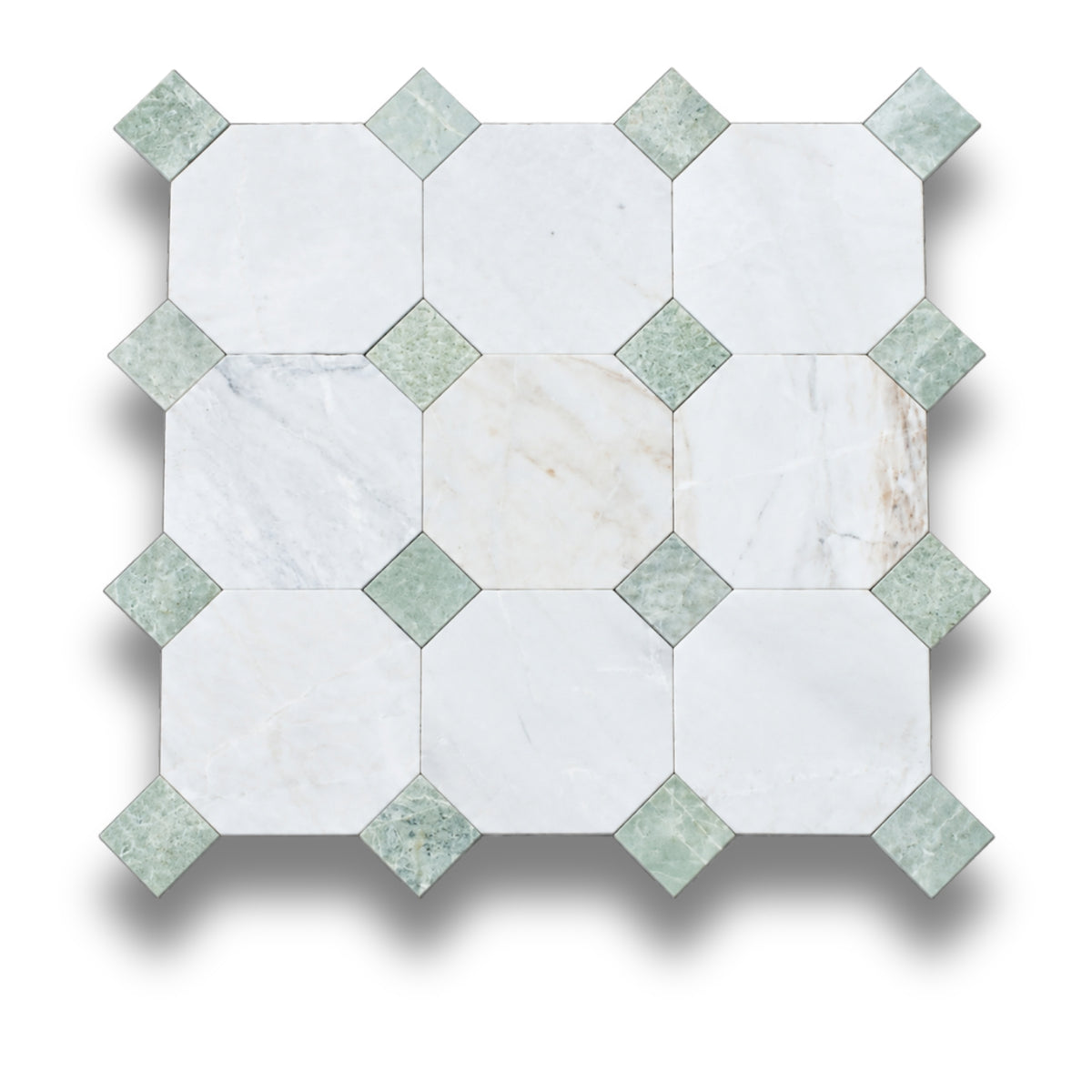 Bianco Oro Light w/Verdi Cristallo Tumbled