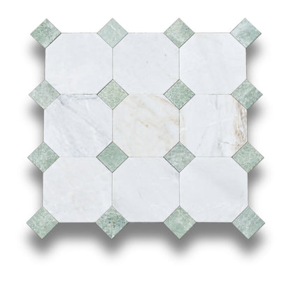 Bianco Oro Light w/Verdi Cristallo Tumbled