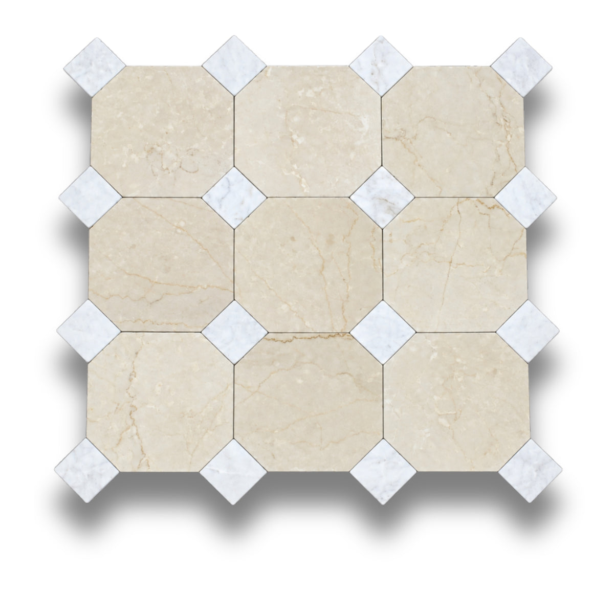Botticino w/Bianco Oro Light Tumbled
