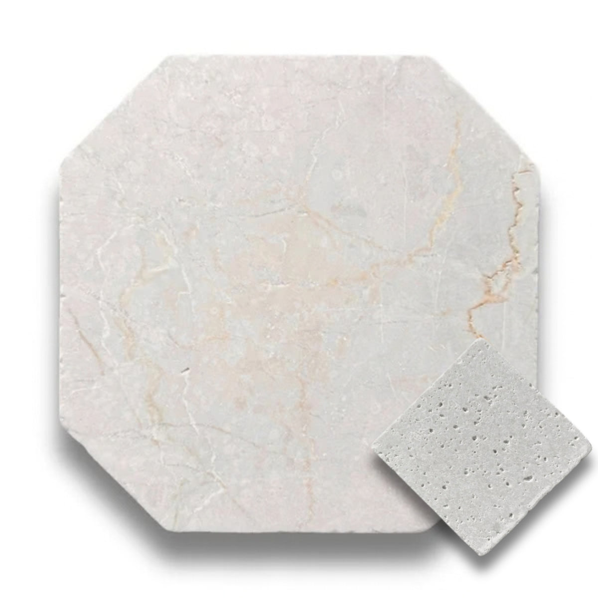 Botticino w/Gris Travertine Tumbled