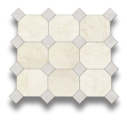 Botticino w/Gris Travertine Tumbled