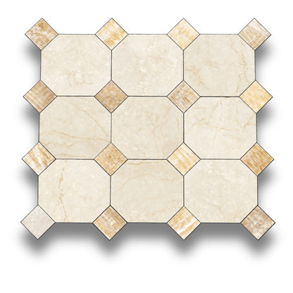 Botticino w/Honey Onyx Tumbled