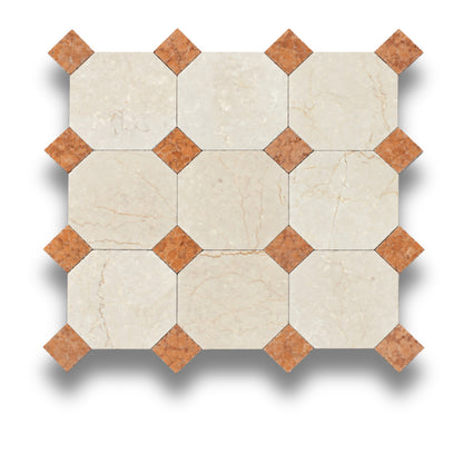 Botticino w/Rosso Verona Tumbled