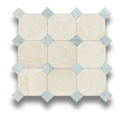 Botticino w/Verdi Cristallo Tumbled