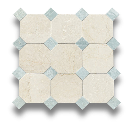 Botticino w/Verdi Cristallo Tumbled