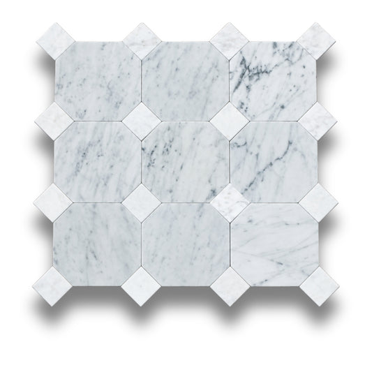 Carrara w/Bianco Oro Light Tumbled