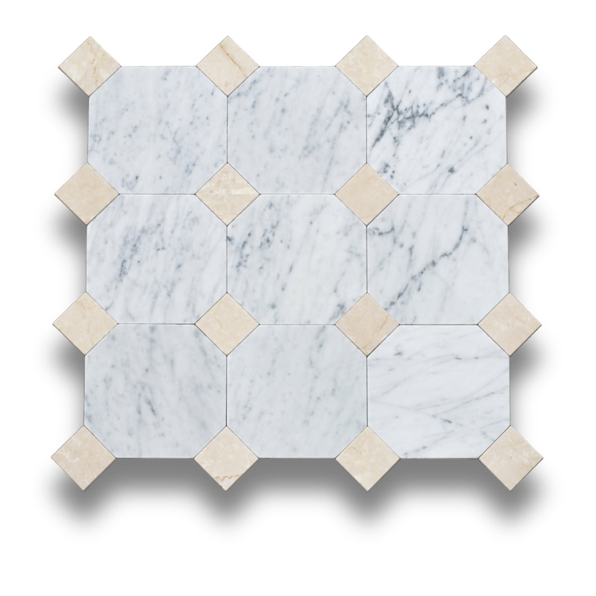 Carrara w/Botticino Tumbled