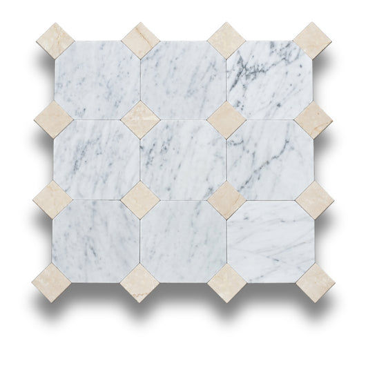 Carrara w/Botticino Tumbled