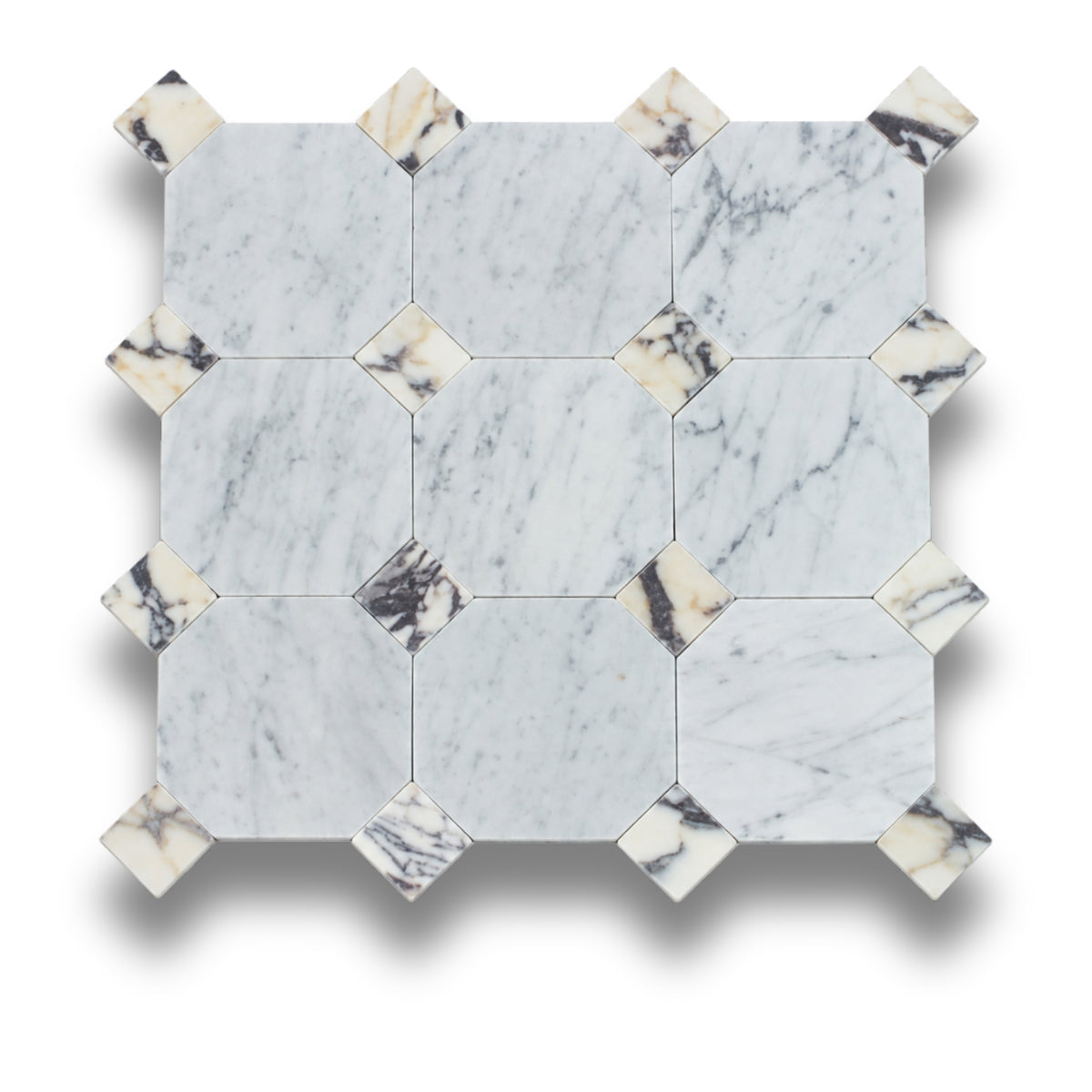 Carrara w/Calacatta Viola Tumbled