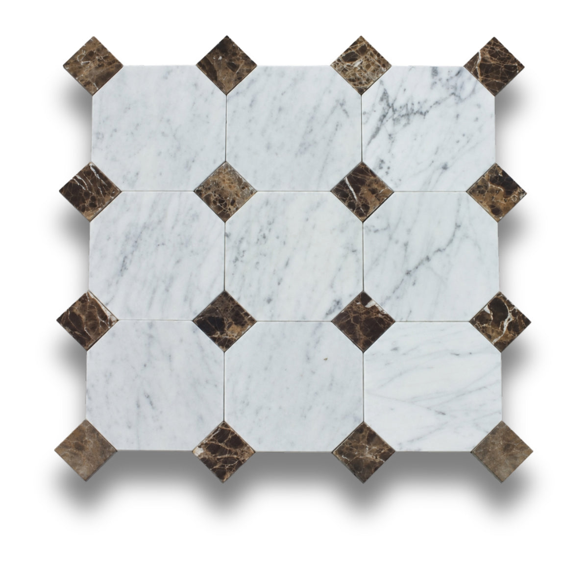 Carrara w/Emperador Dark Tumbled