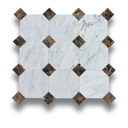 Carrara w/Emperador Dark Tumbled