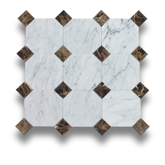 Carrara w/Emperador Dark Tumbled