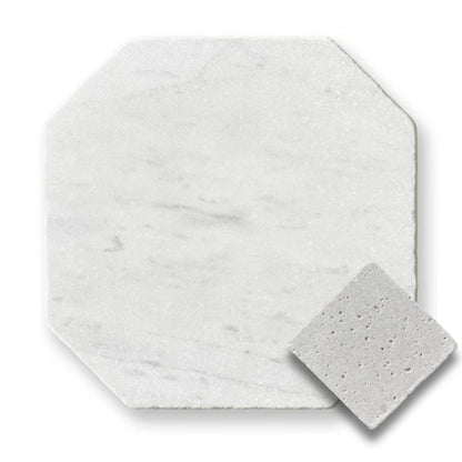 Carrara w/Gris Travertine Tumbled