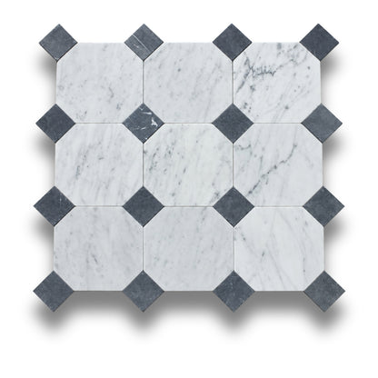 Carrara w/Nero Marquina Tumbled