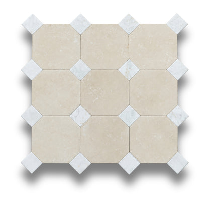 Crema Serena w/Bianco Oro Light Tumbled