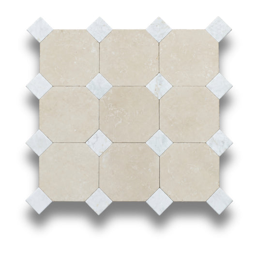 Crema Serena w/Bianco Oro Light Tumbled