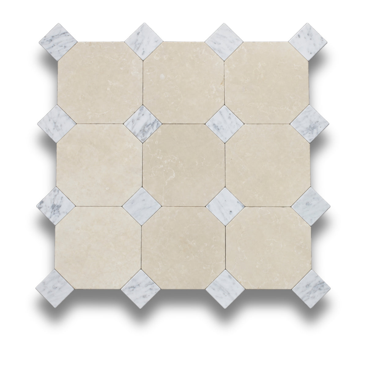 Crema Serena w/Carrara Tumbled