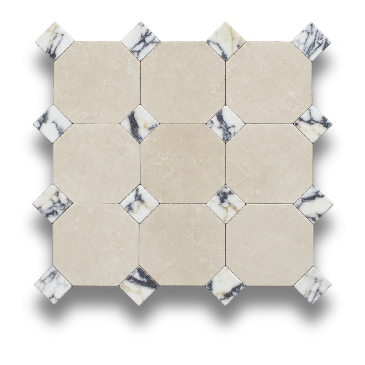 Crema Serena w/Calacatta Viola Tumbled
