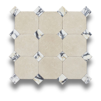 Crema Serena w/Calacatta Viola Tumbled