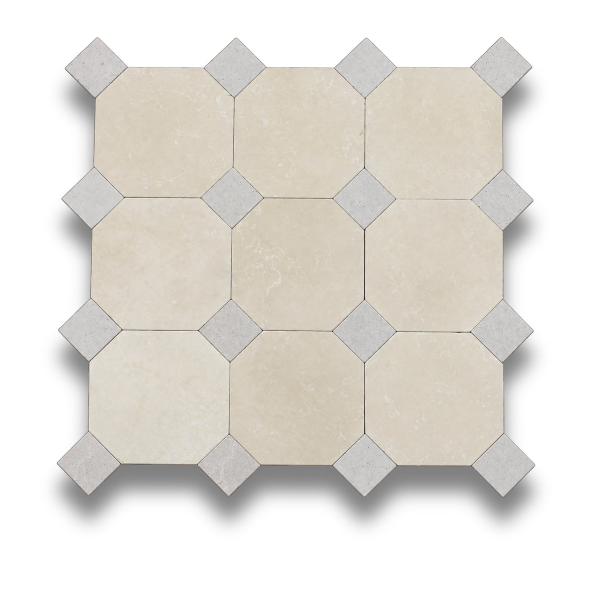 Crema Serena w/Gris Travertine Tumbled