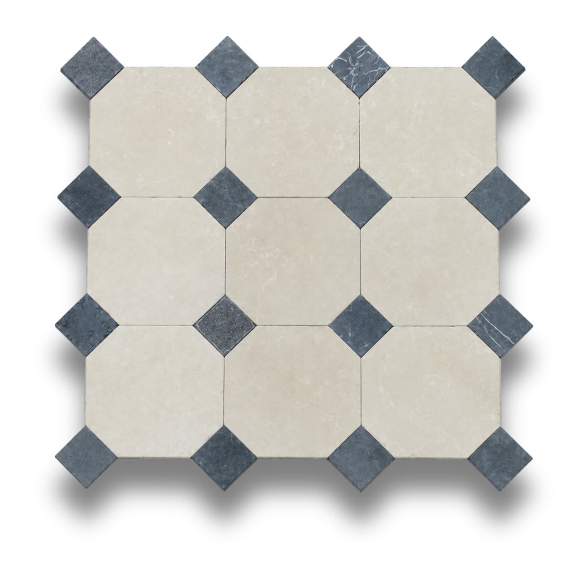 Crema Serena w/Nero Marquina Tumbled