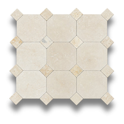 Crema Serena w/Travertine Classico Tumbled