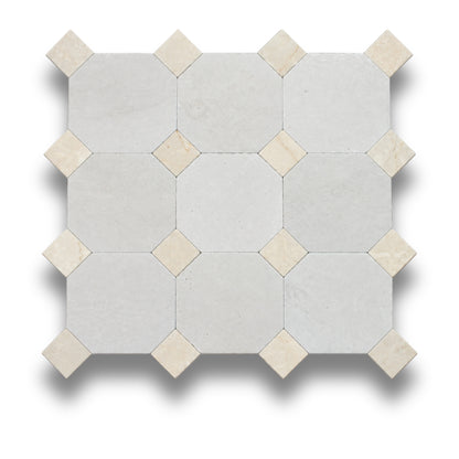 Travertine Gris w/Botticino Tumbled