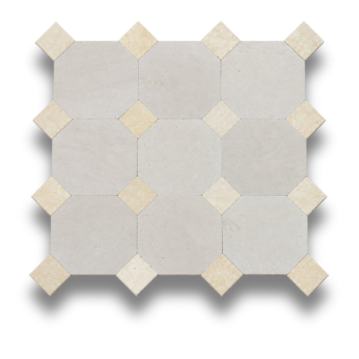 Travertine Gris w/Crema Serena Tumbled