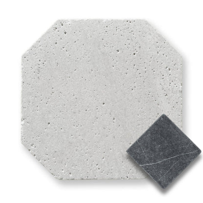 Travertine Gris w/Nero Marquina Tumbled