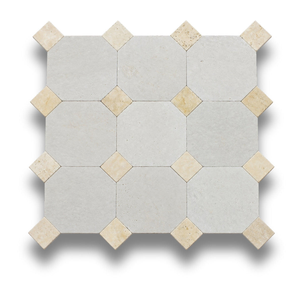 Travertine Gris w/Travertine Classico Tumbled