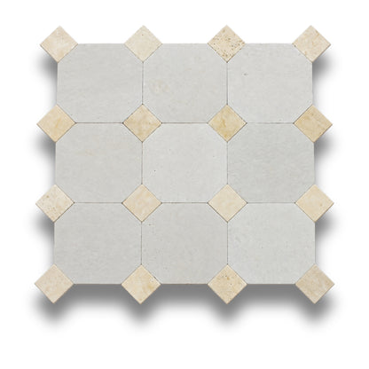 Travertine Gris w/Travertine Classico Tumbled