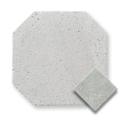 Travertine Gris w/Verdi Cristallo Tumbled