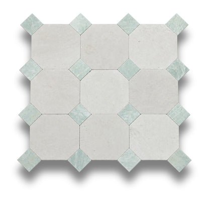 Travertine Gris w/Verdi Cristallo Tumbled