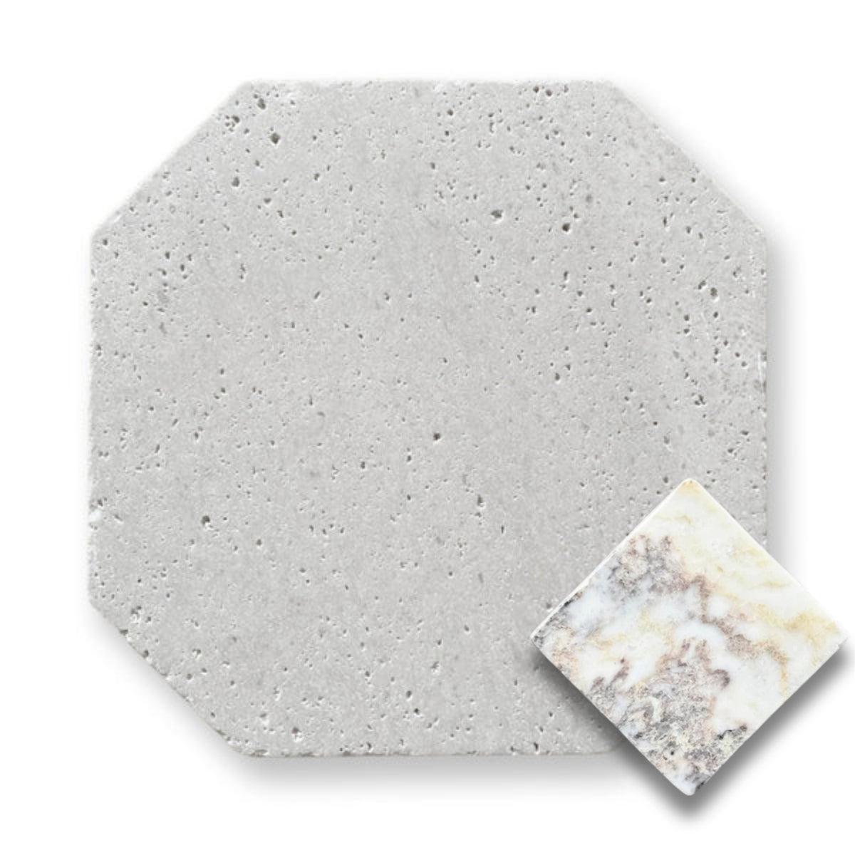 Travertine Gris w/Viola Oro Tumbled