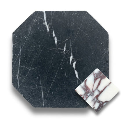 Nero Marquina w/Calacatta Viola Tumbled
