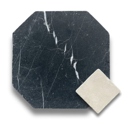Nero Marquina w/Crema Serena Tumbled