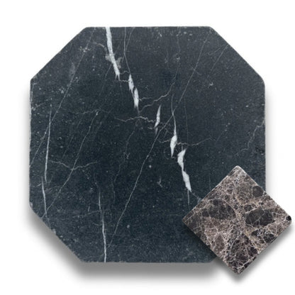 Nero Marquina w/Emperador Dark Tumbled